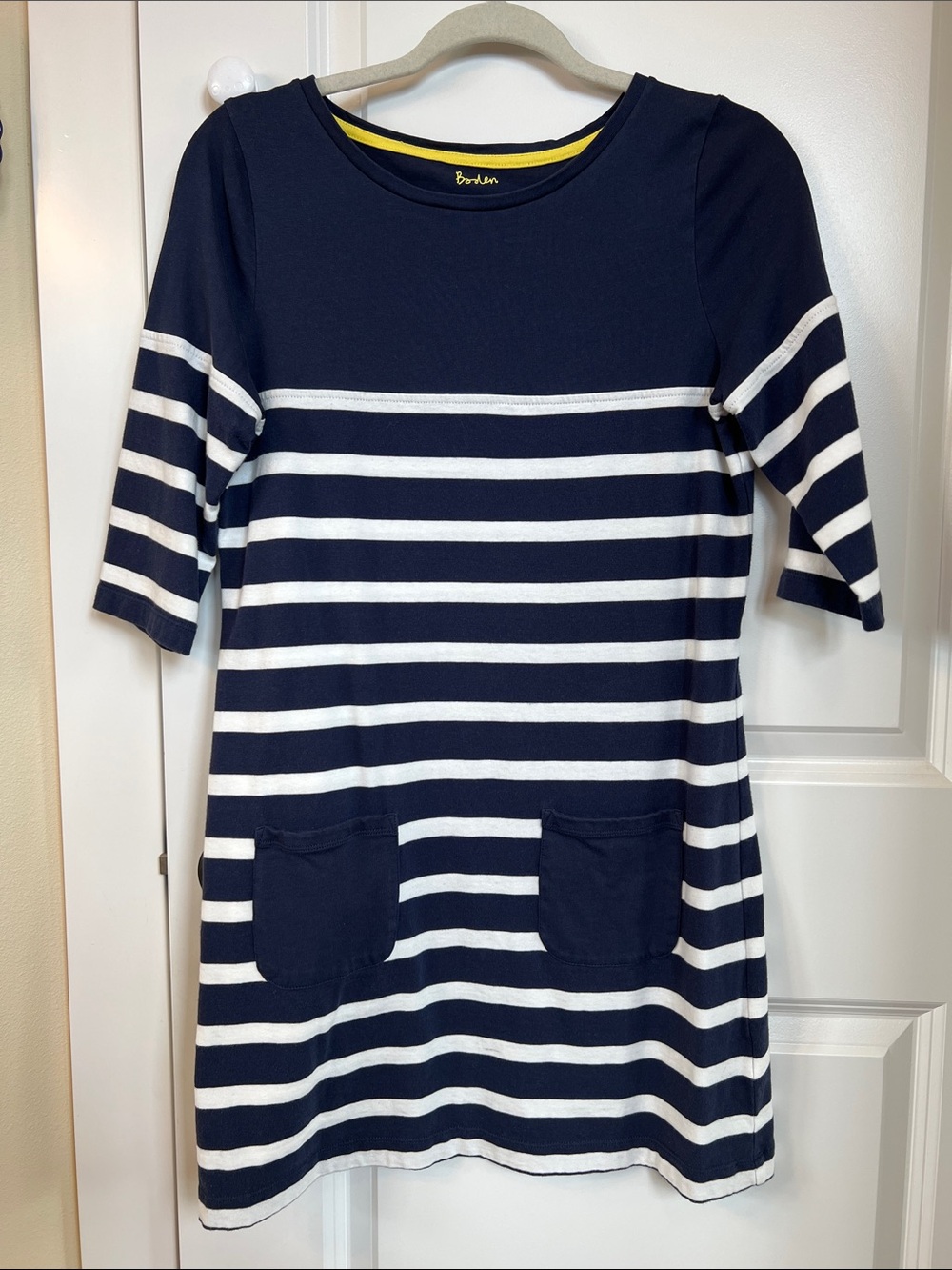 Boden Navy Striped Dress S